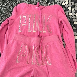 PINK Matching hoodie and sweat set